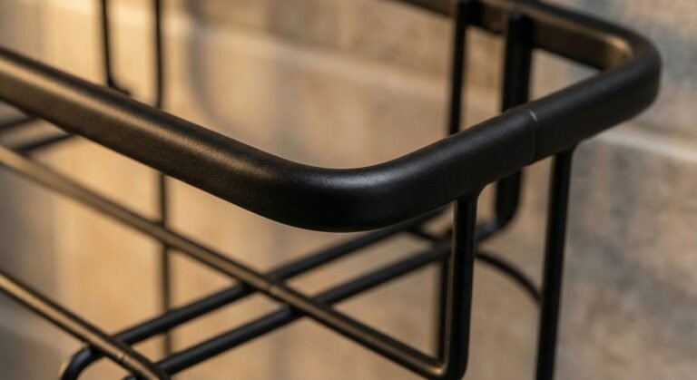 Chrome stainless steel and powder coating surface finishes for home storage racks