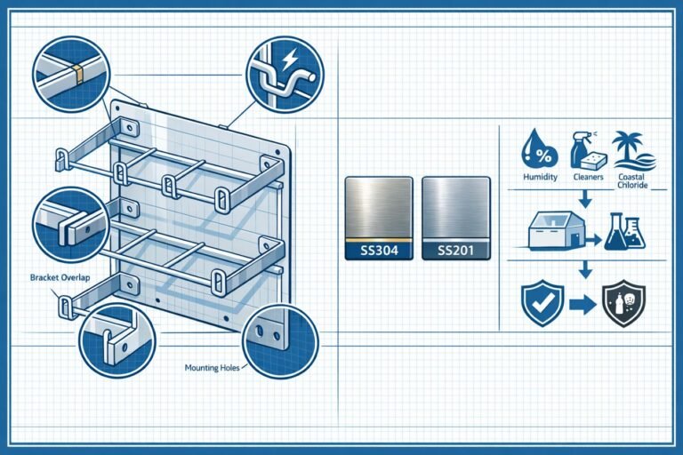 SS304 vs SS201 Wall Mount Bottle Rack: Corrosion Test Protocol + OEM Buyer Spec Playbook (2025)